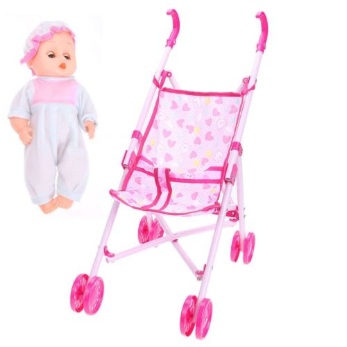 Doll Trolly Stroller Push Chair Pram Fold Able for Dolls