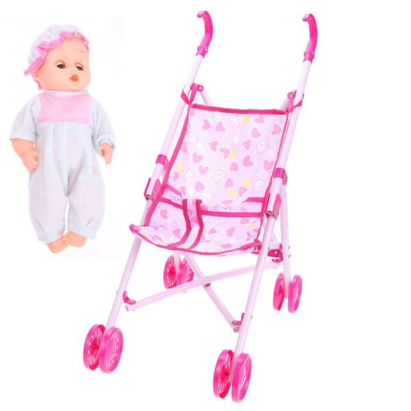 Doll Trolly Stroller Push Chair Pram Fold Able for Dolls1