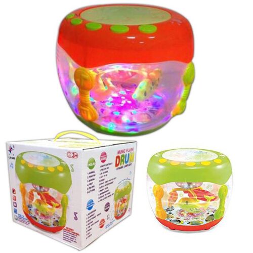 Flash Drum Set with Music, Touch, Flash, Visual 3D Lights – Price in Pakistan 2023