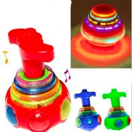 1PCs Music Gyro Spinning Top Funny Kids Toy Classic UFO Gyroscope Laser Color Flash LED Light Children’s Day Gift