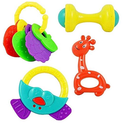 4 Pcs – Baby Rattles and Teether Toys For Kids Rattles For Babies