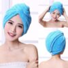 Hot Magic Microfibre Hair Drying Towel Wrap Quick Dry Turban Head Hat Bun Cap Shower Dry Bath Shower Pool