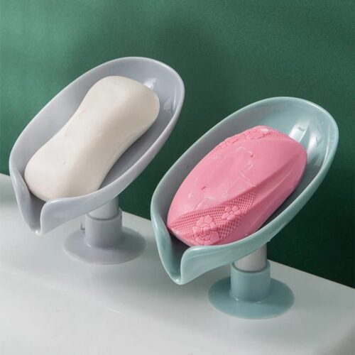 Leaf Shape Soap Box Drain Soap Holder Box Bathroom Shower Soap Holder