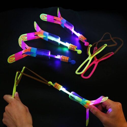 Pack of 3 – Amazing Led Light Arrow Rocket Helicopter Flying Toy For Kids