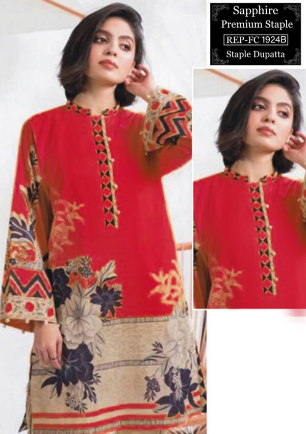 3Pcs Sapphire Replica - Printed Sleeves | Online Women Clothing