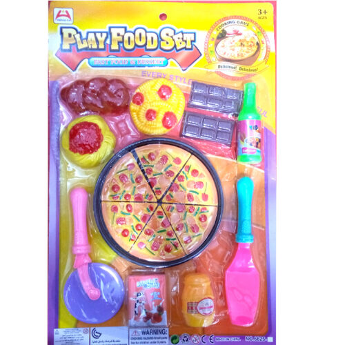 Collection Toys Kitchen PLAY FOOD Set With Pizza and Accessories- Kitchen Toys For Girls,