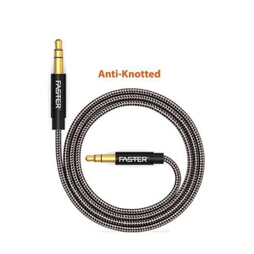 FASTER 3.5mm Audio Aux Cable 2-Meter Male to Male