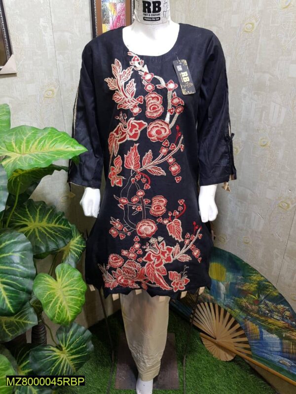 New Stylish Cotton Embroided Single Shirt For Girls