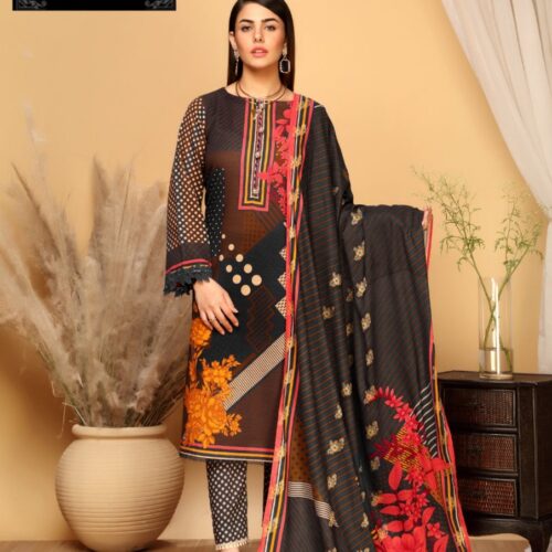 ITTEHAD Premium Dhanak REP-FC-1939B Dhanak Shawl Black