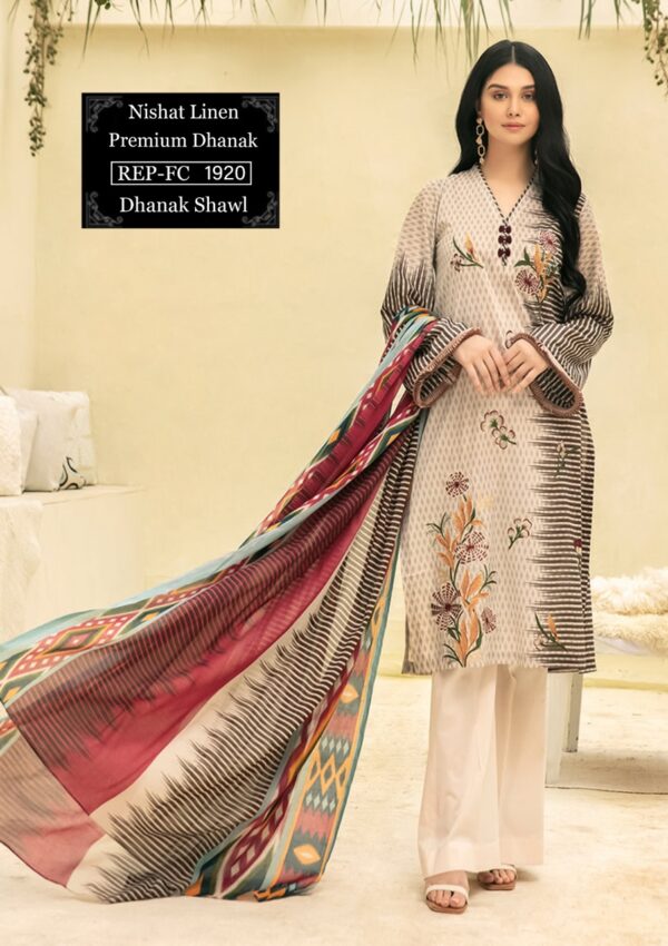 Nishat Linen Premium Dhanak REP-FC 1920 Dhanak Shawl