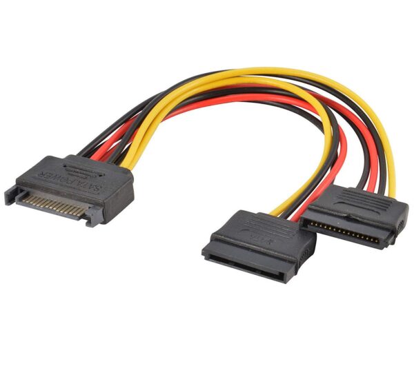 SATA to SATA Cable SATA 15Pin Male to Dual SATA 15Pin Female