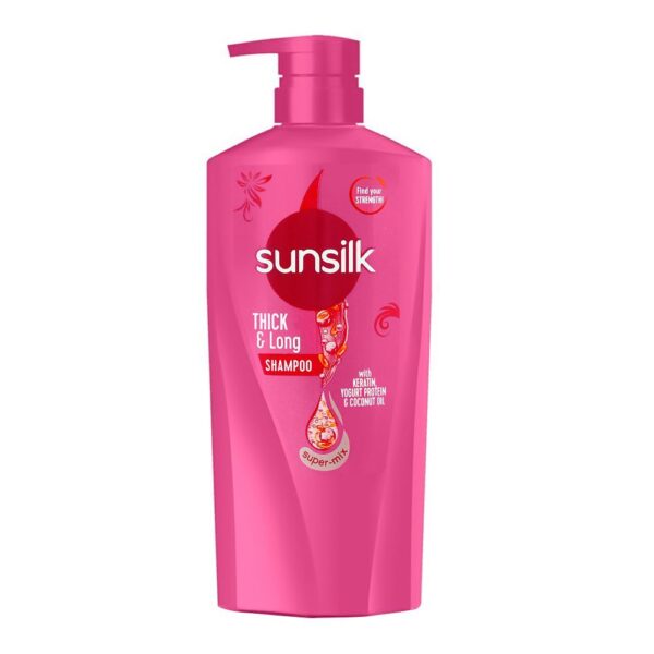 Sunsilk Thick & Long Keratin Yogurt Protein & Coconut Oil Shampoo, 680ml