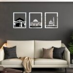 Set Of 3 Masjid Al-Haram - Masjid Al-Aqsa & Masjid An-Nabawi Wall Decor Wall