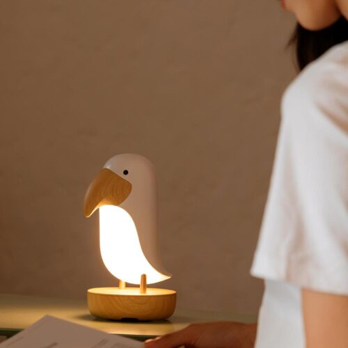 Taucan Bird Night Light Stepless Dimming Led Breathing Light Table Lamp (random Color)