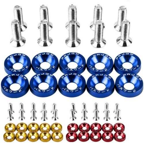 Motorcycle Fancy Bolts With Washer 10 Pcs Set / Universal Bike Chain Cover Bolts / Number Plate Bolts Set