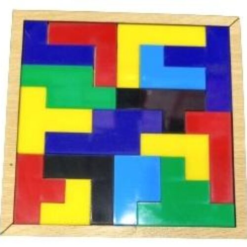 Wooden Square Puzzle – Bricks Game Wooden + Acrylic Material