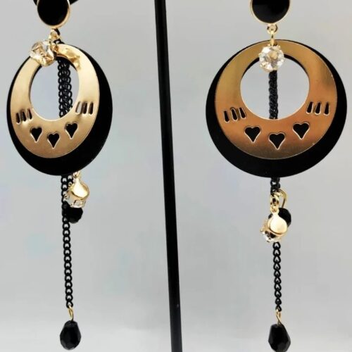 Premium Quality Black Casual Earrings Round Shape – Women Jewelry