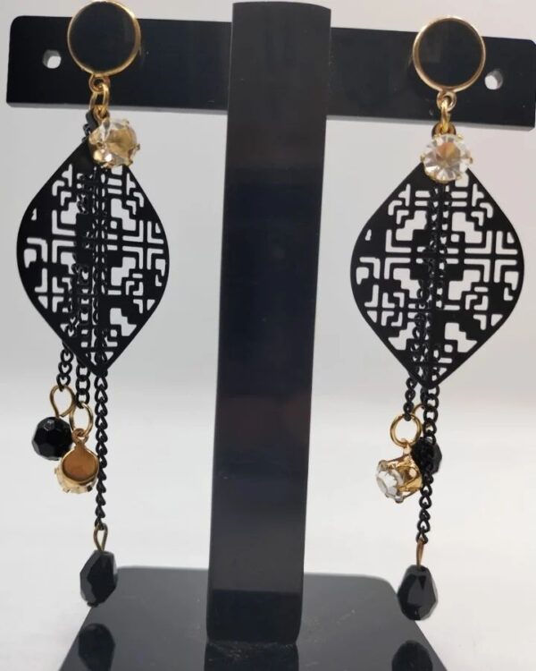 Premium Quality Black Casual Earring New Turkish Design