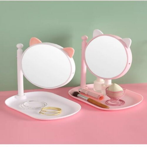 Cat Ears Mirror With Jewellery Cosmetic Storage Tray – Price in Pakistan 2023