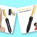 Flat Iron With Thermal Brush For Hair Curling And Waving, Adjustable Temperature Electric Hair Straightener For Women