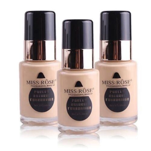 Miss Rose Waterproof Moisturizing Oil Free Full Coverage Deep Whitener Liquid Foundation 30ml