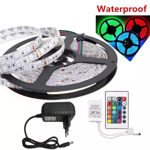 Rgb Waterproof Led Strip Light 5m Rgb Dc 12v Led Strip With Remote Control – Price in Pakistan 2023