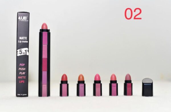 5 In 1 Matte Lipsticks Waterproof - Long Lasting